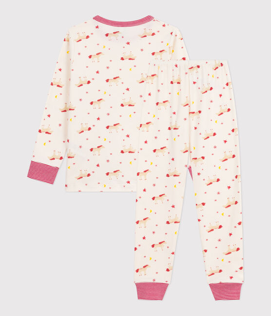 Pigiama in cotone con cavalli stampati bambino MILK/ MULTICO