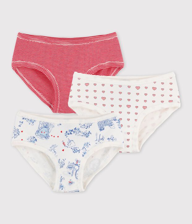 Trio slip bambina multicolore