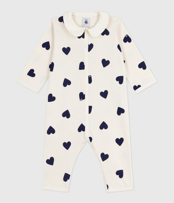 Pigiama senza piedini in cotone stampato neonato blu MILK/ SOIR