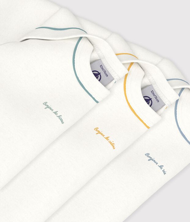 Set di body a maniche lunghe in cotone tinta unita neonato multicolore