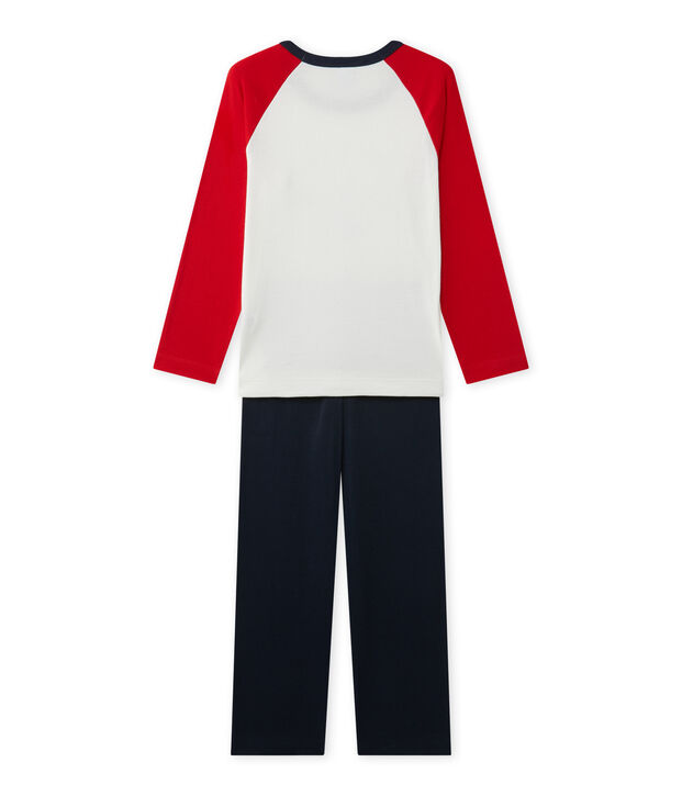 Pigiama per bambino stampato blu/bianco/rosso