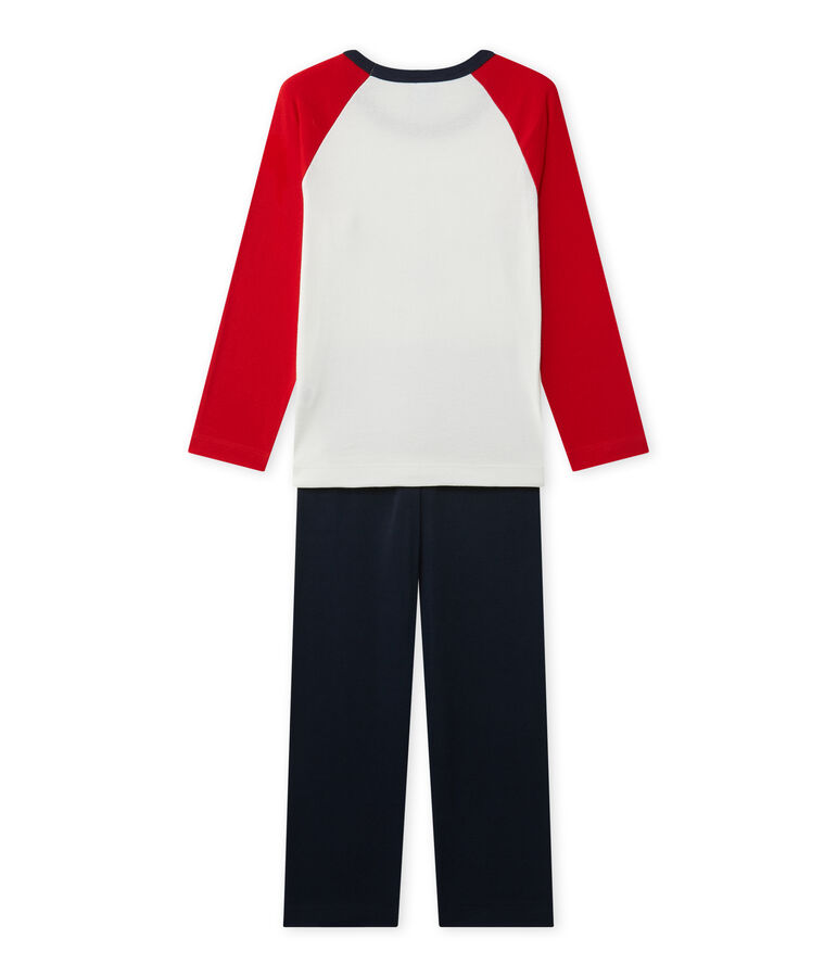 Pigiama per bambino stampato blu/bianco/rosso
