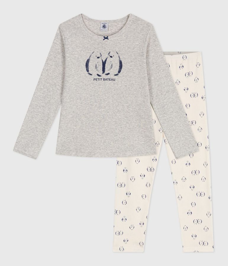 Pigiama in cotone con pinguini stampati bambino grigio BELUGA/bianco MULTICO