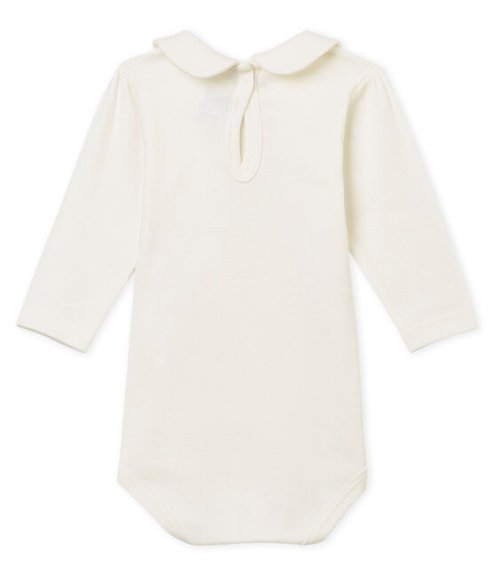 Body con colletto Claudine bebé femmina bianco MARSHMALLOW