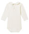 Body con colletto Claudine bebé femmina bianco MARSHMALLOW