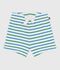 Shorts in cotone a righe bicolori neonato bianco/multicolore