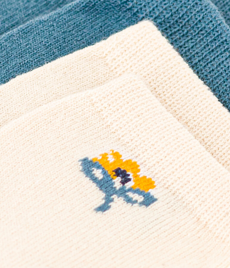 Confezione da 2 paia di calzini beb&egrave; a fiori multicolore