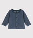 Cardigan bebè in velluto di cotone