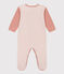 Tutina pigiama millerighe in cotone rosso CORRIDA/bianco MARSHMALLOW