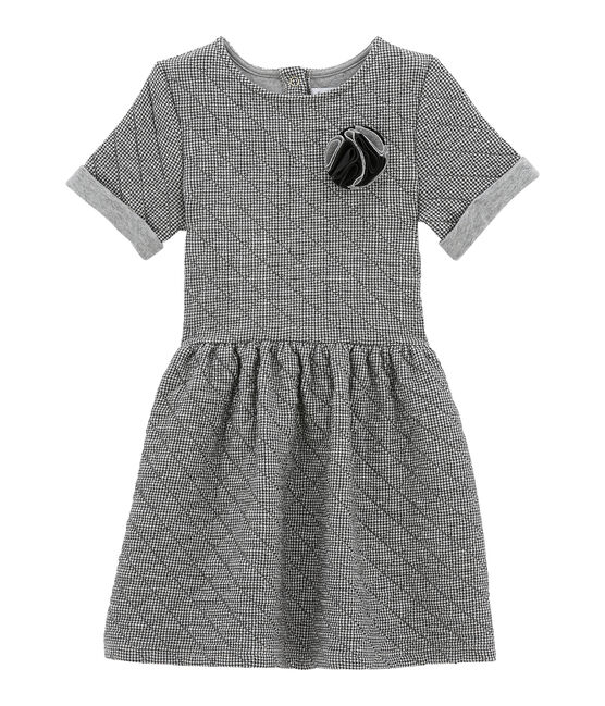 Abito maniche corte per bambina grigio CAPECOD/bianco MARSHMALLOW