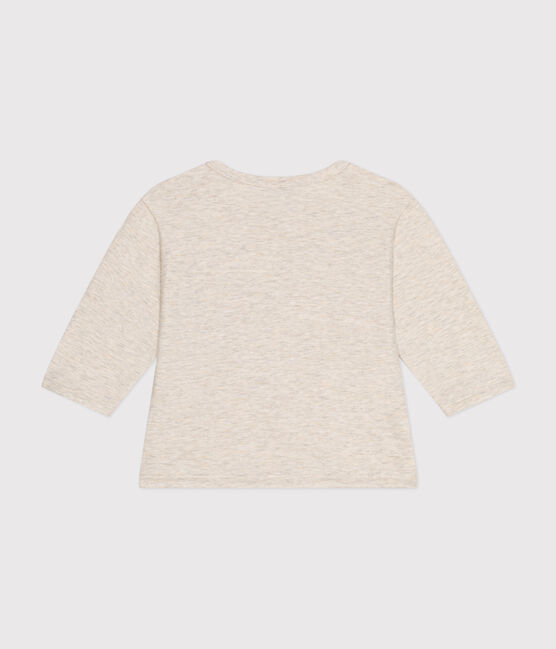 T-shirt a maniche lunghe in jersey sottile neonato beige MONTELIMAR CHINE