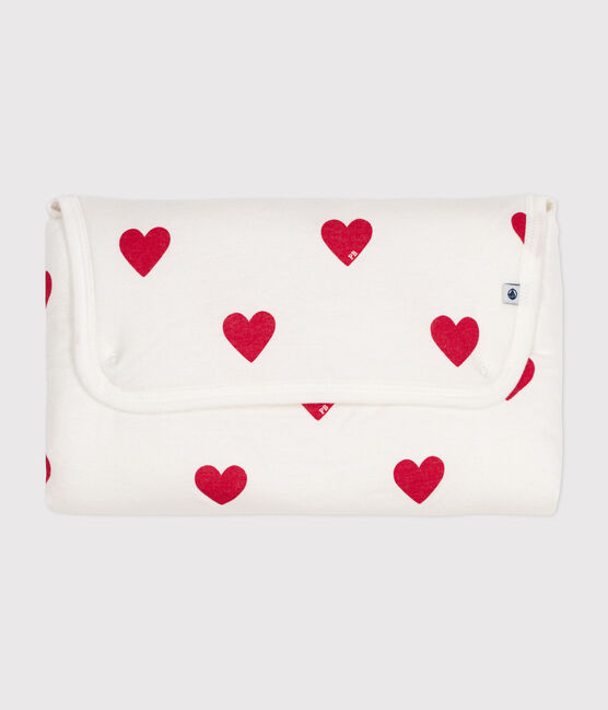 Materassino fasciatoio in cotone neonato bianco MARSHMALLOW/rosso TERKUIT