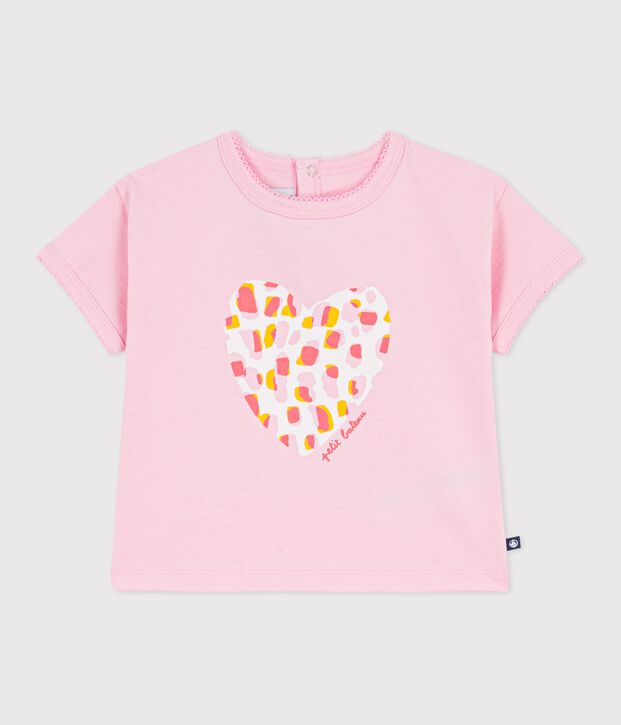 T-shirt a maniche corte in cotone con motivo a fiori neonato MARQUISE