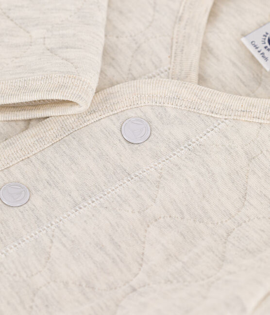 Cardigan per bebè in tubique trapuntato beige MONTELIMAR CHINE