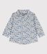 Camicia manica lunga bebè in popeline con fantasia a fiori