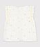 Blusa senza maniche in cotone con stampa a fiori bambina bianco/verde