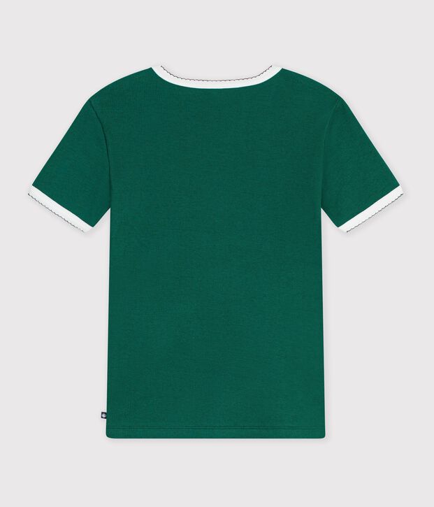 T-shirt a maniche corte in cotone tinta unita donna TREE