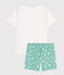 Pigiama corto in cotone bambino MARSHMALLOW/ ALOEVERA