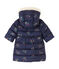 Piumino per bebé femmina stampato blu SMOKING/bianco MULTICO