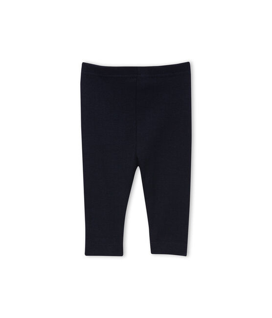 Leggings bebé bambina tinta unita blu Abysse