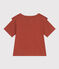 T-shirt in jersey fiammato bambina marrone FAMEUX