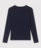 T-shirt L'ICONIQUE girocollo in cotone donna blu SMOKING