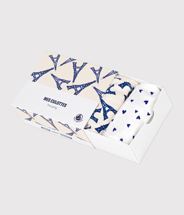 Set di 3 slip Parigi in cotone bambino multicolore