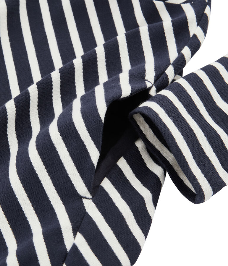 Abito maniche lunghe donna blu SMOKING/beige COQUILLE