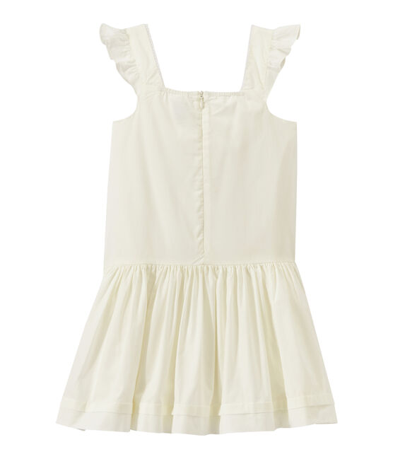 Abito da cerimonia bambina pizzo e cotone bianco MARSHMALLOW