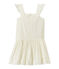 Abito da cerimonia bambina pizzo e cotone bianco MARSHMALLOW