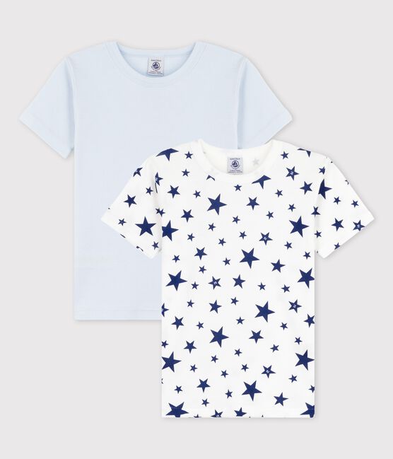 Confezione da 2 t-shirt manica corta stelle bambino in cotone variante 1
