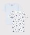 Confezione da 2 t-shirt manica corta stelle bambino in cotone variante 1