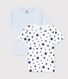 Confezione da 2 t-shirt manica corta stelle bambino in cotone