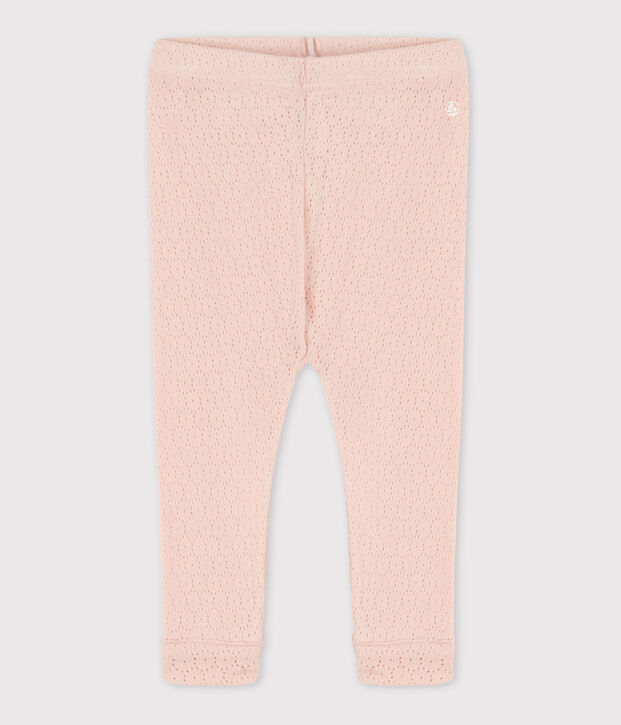 Legging b&eacute;b&eacute; en coton ajour&eacute; rosa