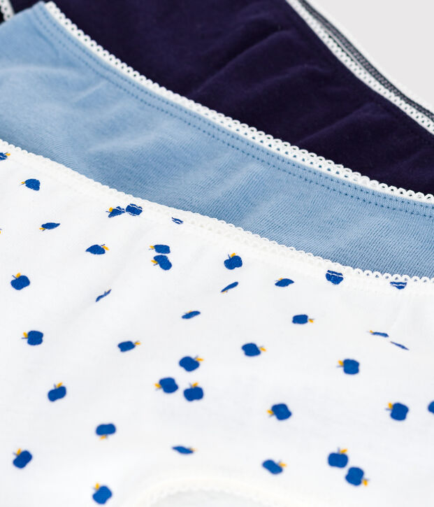 Set di shorty in cotone con mele stampate bambina multicolore