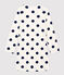 Camicia da notte ragazza a pois in cotone biologico bianco MARSHMALLOW/blu MEDIEVAL