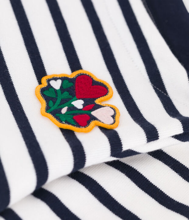 Marini&egrave;re bambina in cotone bianco/blu