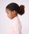 Dolcevita in cotone a righe bambina rosa/rosa