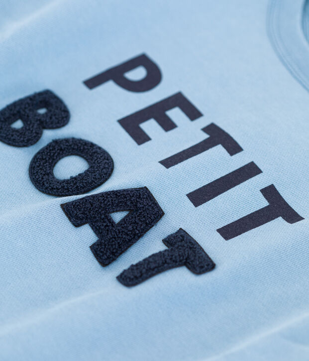 Felpa in molleton stampato bambino unisex blu