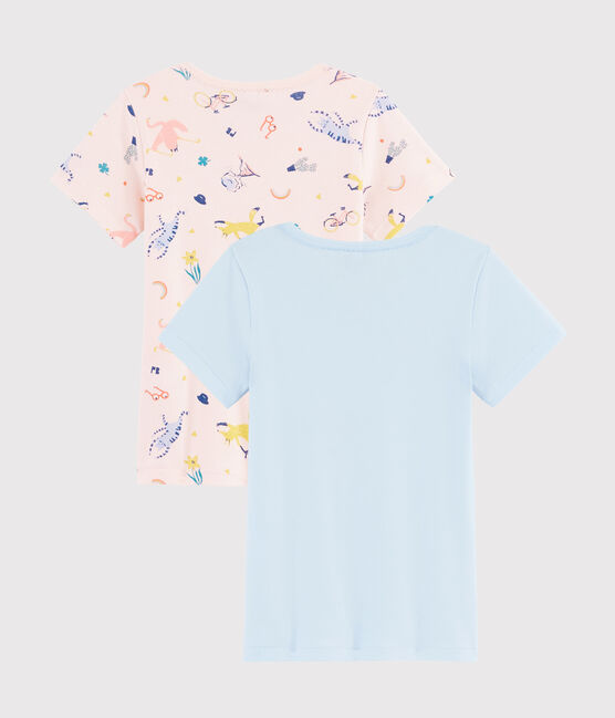Confezione da 2 t-shirt manica corta animali yoga bambina variante 1