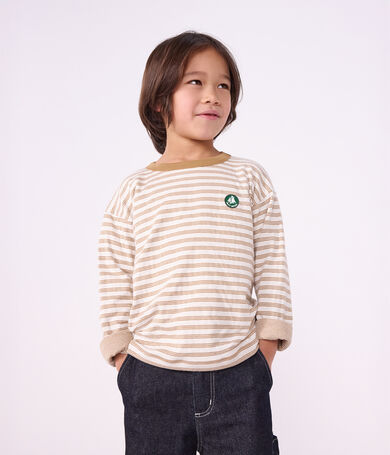T-shirt a maniche lunghe a righe bambino