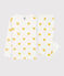 Pigiama bambina/bambino a cuori in tubique di cotone biologico bianco MARSHMALLOW/giallo OCRE