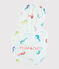 Pigiama corto fantasia cavallucci marini bambina in cotone bianco MARSHMALLOW/bianco MULTICO