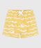 Shorts da bagno con stampa di squalo neonato giallo ORGE/bianco MARSHMALLOW