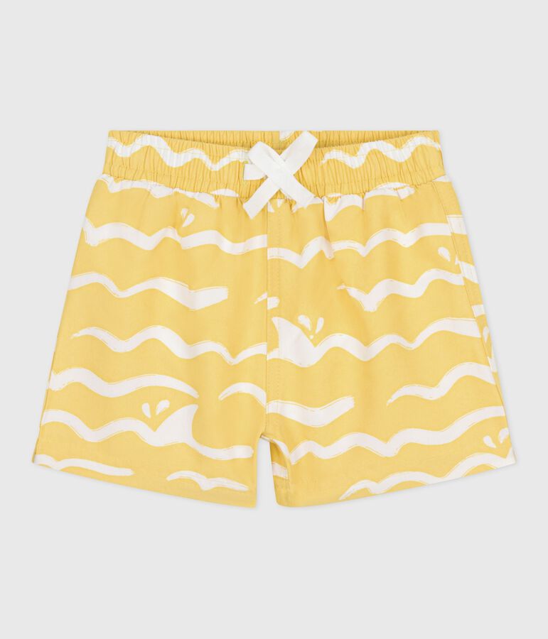 Shorts da bagno con stampa di squalo neonato giallo/bianco
