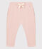 Pantaloni in tessuto felpato per beb&egrave; rosa