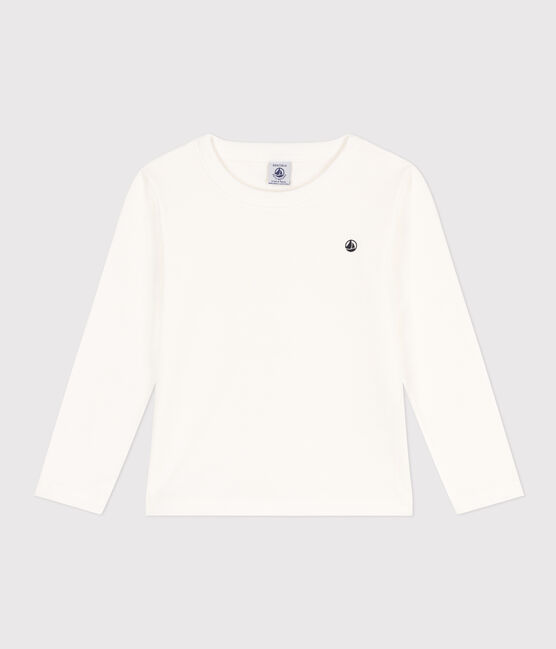 T-shirt maniche lunghe bambino bianco MARSHMALLOW