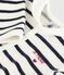 Pigiama in ciniglia con stampa a righe neonato bianco MARSHMALLOW/blu SMOKING