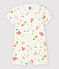 Tutina corta frutti bebè femmina in cotone bianco MARSHMALLOW/bianco MULTICO