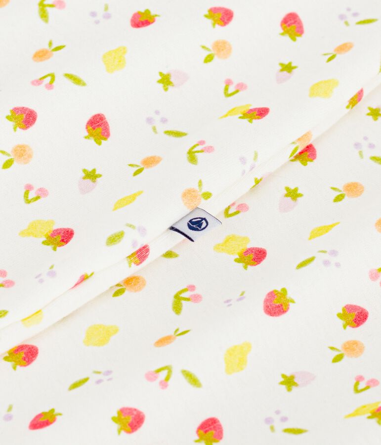 Sacco nanna in cotone con piccoli frutti stampati TOG 0.5 neonato bianco MARSHMALLOW/bianco MULTICO